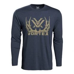 Men's Vortex Full Tine Long Sleeve T-Shirt Navy Heather