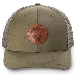 Adult Vortex Three Peaks Leather Patch Snapback Hat Loden -Hot Sale Vortex Store unnamed file 63